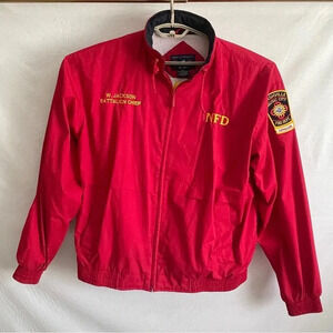 Vintage: Nashville fire department windbreaker, embroidered “W Jackson”- Size XL